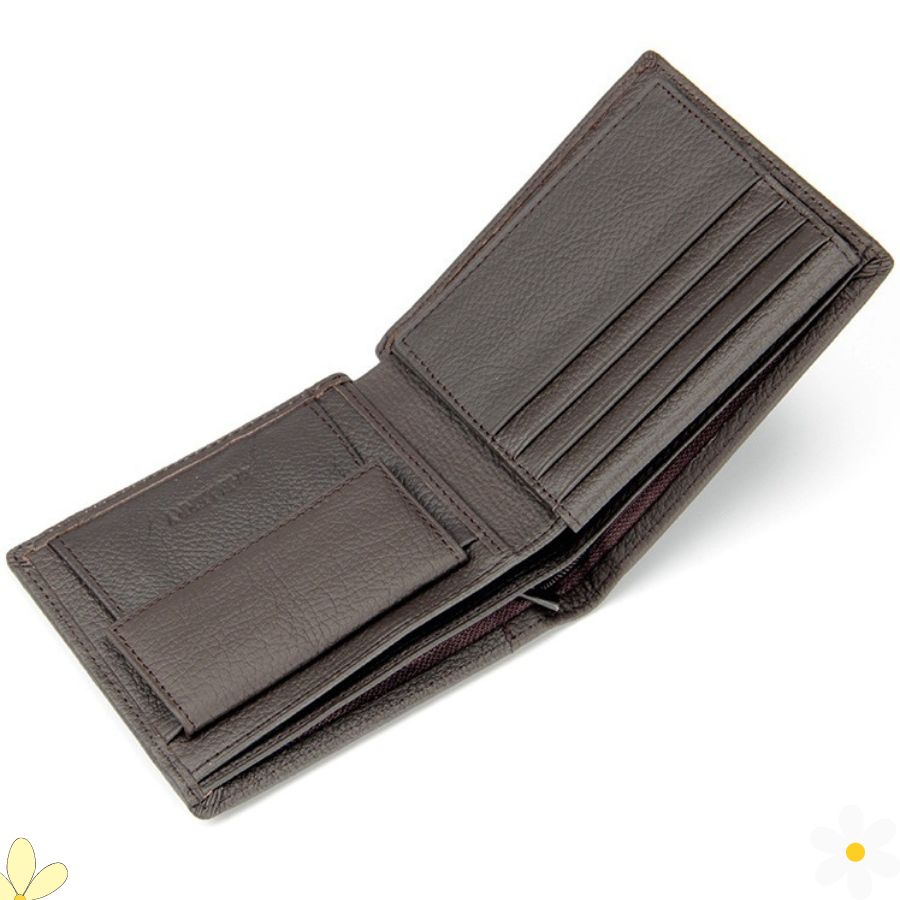 Ví Nam Ngang Gập Đôi Thiết Kế Đơn Giản - Bóp Da Cao Cấp - VB03 - vibes_shop