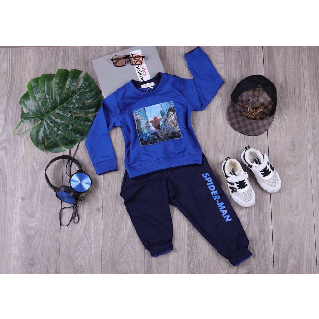 Bộ nỉ 3D đổi màu hình siêu nhân , khủng long , ô tô cho bé trai 9 - 25 kg cực đẹp . Thương hiệu Litibaby