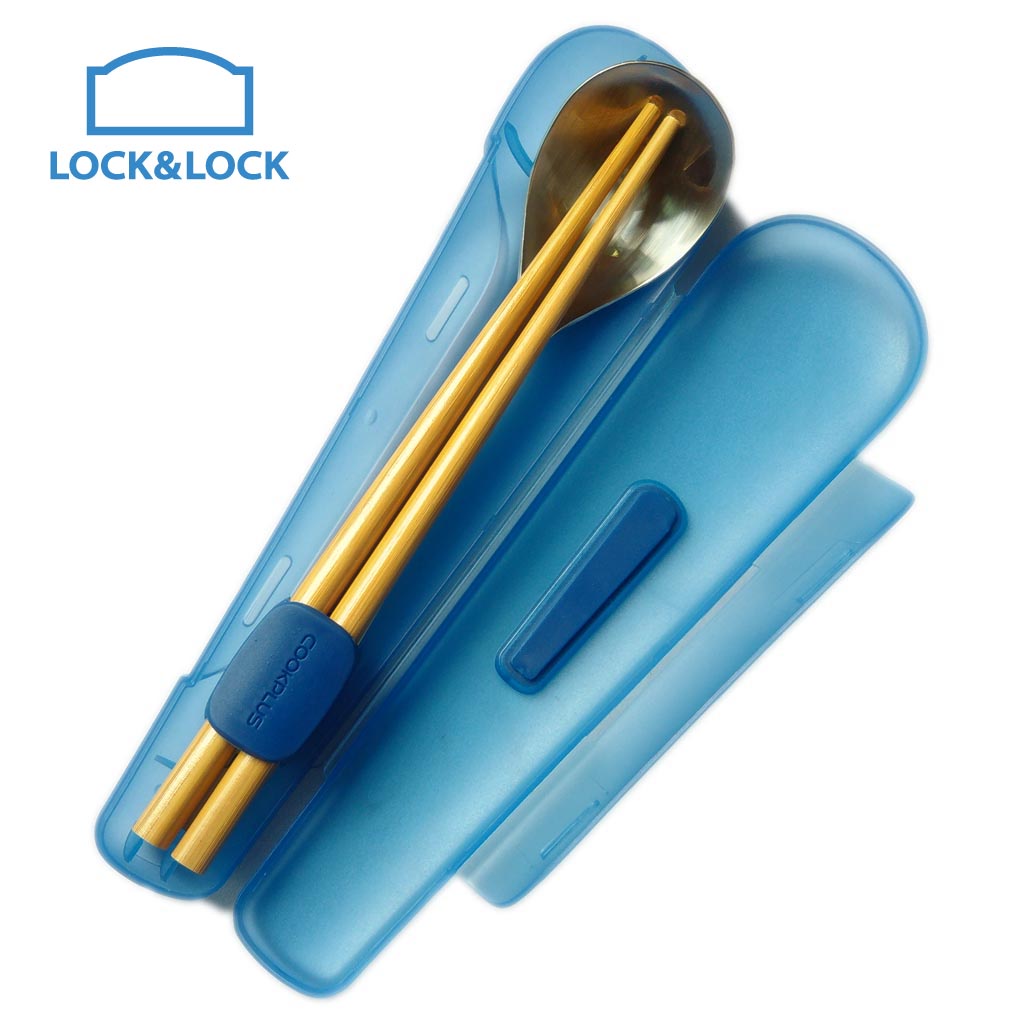 Hộp nhựa đựng muỗng Inox và đũa tre Lock&amp;Lock- HPL103 (2 màu)