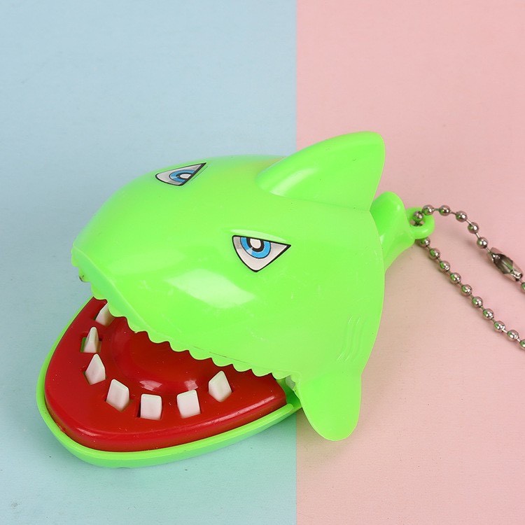 Đồ chơi khám răng cá sấu mini 8cm nhiều hình dáng có móc khóa dễ mang theo