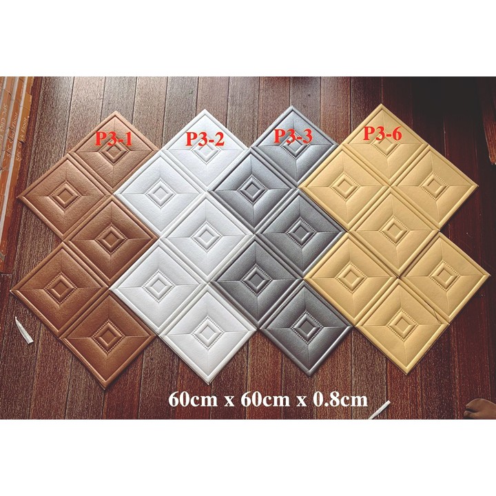 XỐP DÁN TƯỜNG - DẢ DA LOẠI 1 KHỔ LỚN 60 X 60 CM