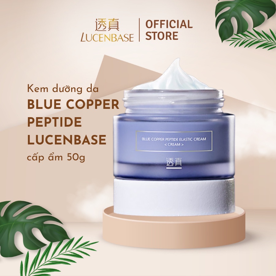 Kem Blue Copper Peptide dưỡng ẩm, đàn hồi da, giảm viêm cho da Lucenbase 50ml