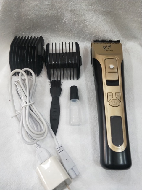 [Mẫu mới] Tông đơ pin YM 666 - Senke - Showhow tăng chỉnh tốc độ LCD ( tặng áo choàng cắt) siêu mạnh, ăn tóc tốt bền đẹp