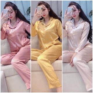 [XẢ KHO] BỘ LỤA HOẠ TIẾT TAY DÀI