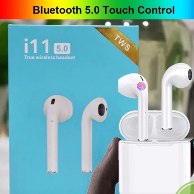 BỘ TAI NGHE ĐÔI + ĐỐC SẠC BLUETOOTH I11 TWS 5.0 CHÍNH HÃNG TỈ LỆ 1.1 PHIÊN BẢN MỚI NHẤT BH 6 THÁNG