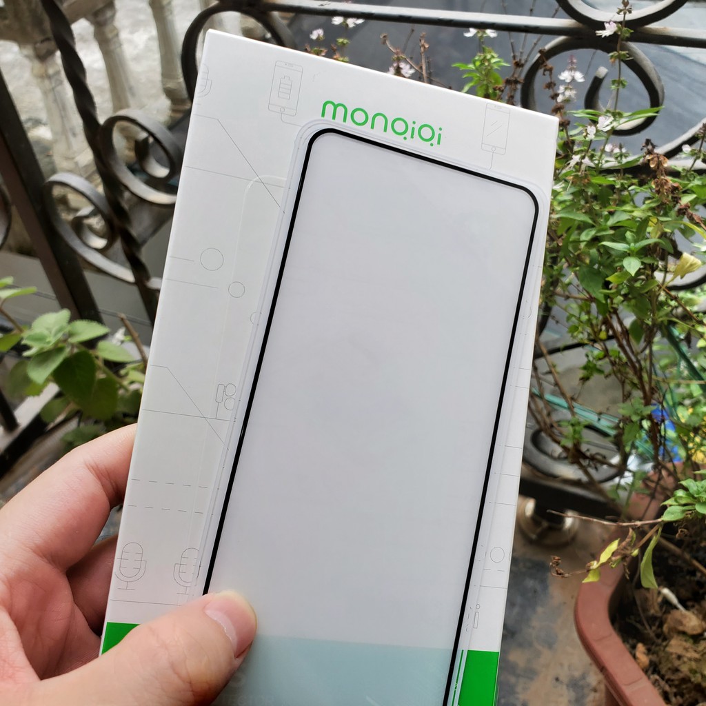 Kính cường lực MONQIQI Black Shark 3 / Shark 4 / 4 Pro Full màn viền mỏng trơn mượt hạn chế vân tay