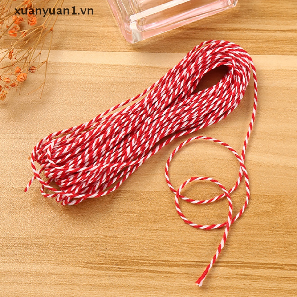 Cuộn Dây Cotton 10m Dùng Làm Đồ Thủ Công Trang Trí Giáng Sinh