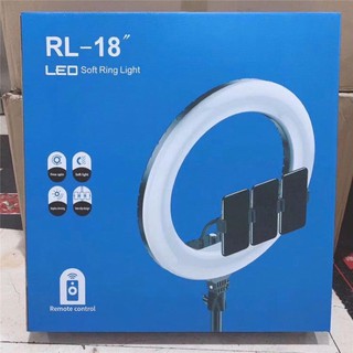 Đèn led livestream RL18  hỗ trợ bán hàng, makeup, trang điểm, chụp ảnh với 3 chế độ ánh sáng siêu đẹp