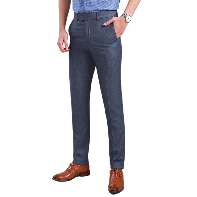 Quần tây nam công sở Aristino quần âu nam màu xanh xám dáng slim fit chất polyester cao cấp chính hãng ATR00308