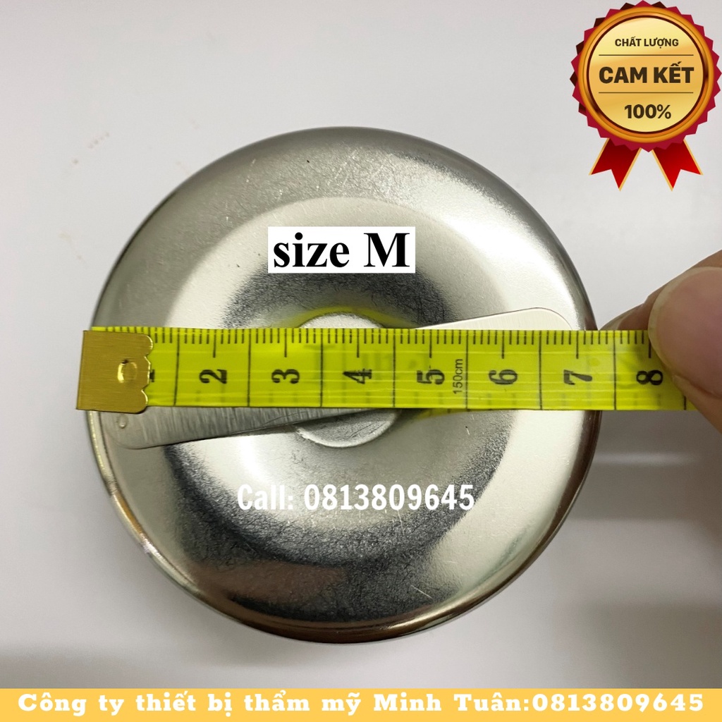 Hũ inox đựng bông Cốc đựng bông có nắp