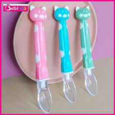 Muỗng thìa tập ăn dặm silicon siêu mềm hình mèo dễ thương