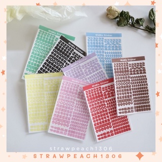 Sticker bảng chữ cái tiếng Hàn Hangul - strawpeach1306