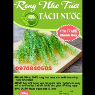 [Tặng kèm 2 gói sốt mè rang] 1kg rong nho tách nước Nha Trang đạt tiêu chuẩn xuất khẩu
