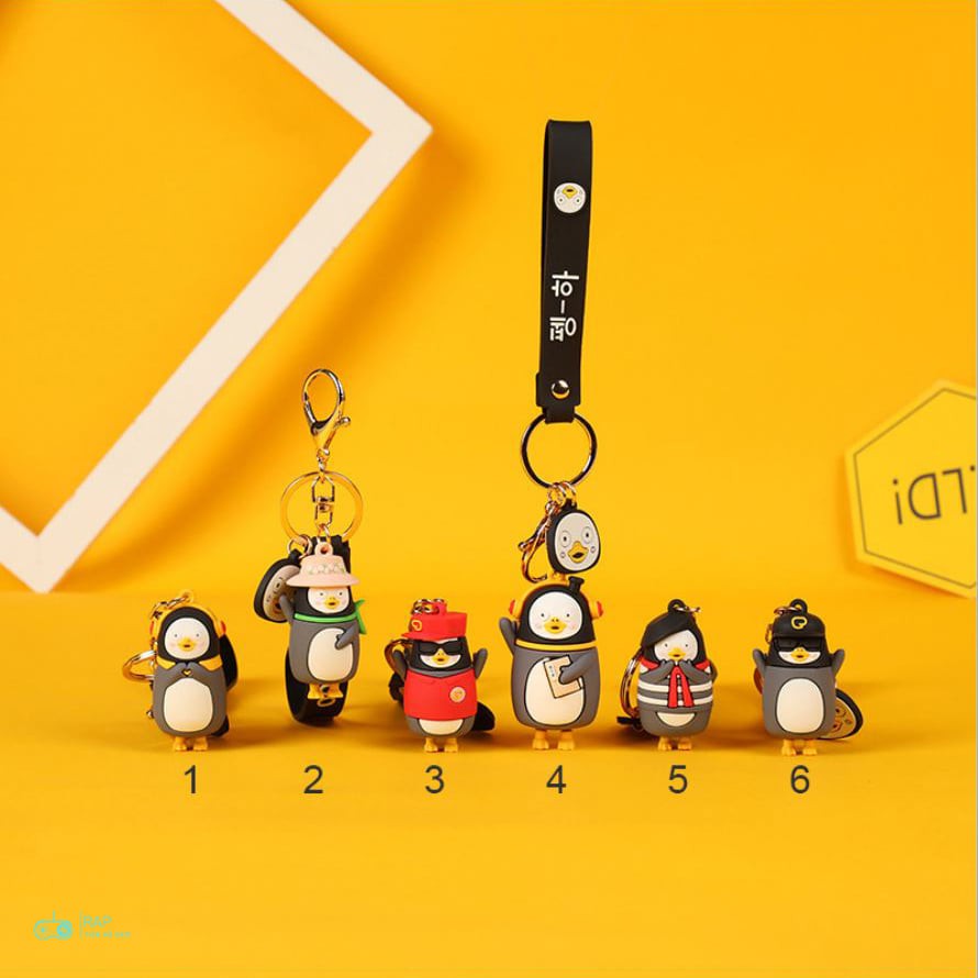 Móc khóa, móc túi chim cánh cụt nhiều hình dễ thương cute dùng làm quà tặng, dây treo balo, túi xách, ví cầm tay - Rap