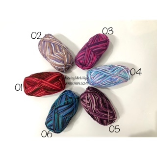 Sợi loang 50g/cuộn - 50% acrylic + 50% cotton