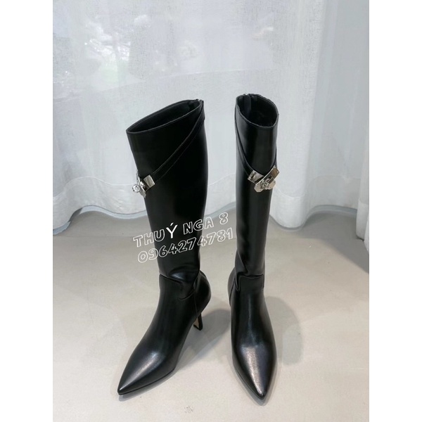 Boot đùi tag khoá HM,gót 7cm hàng chuẩn loại đẹp .fullbox