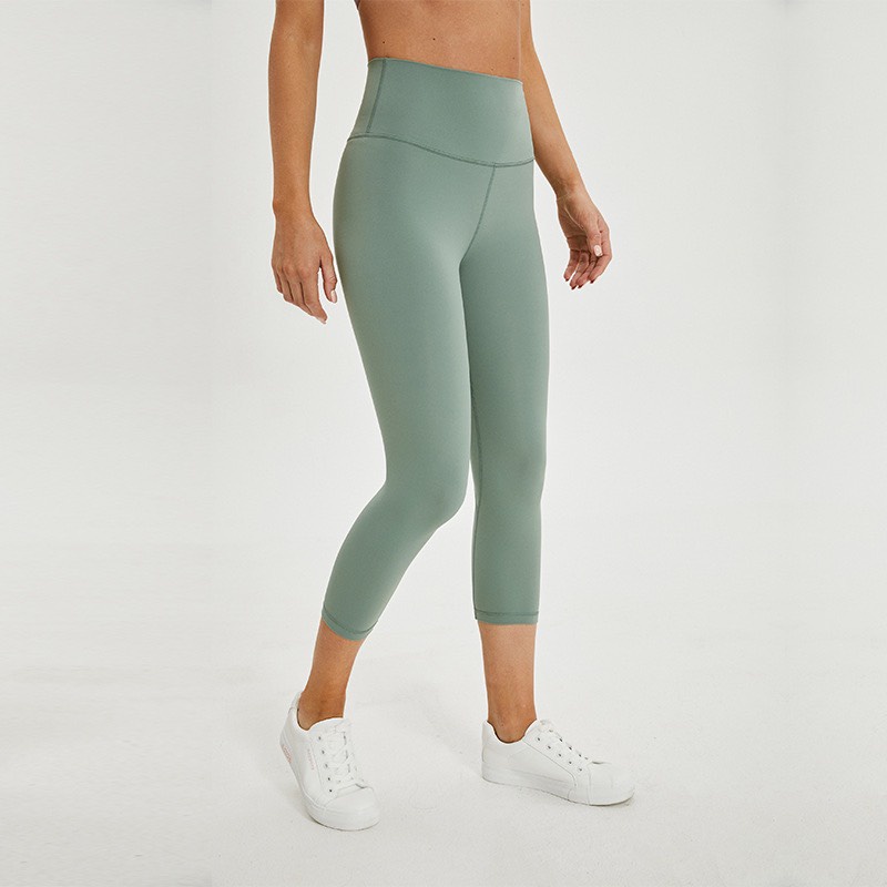 [HOT 2021]Quần Legging Lửng Ngố, Cạp Cao  Giấu Bụng Nâng Mông Tôn Dáng Siêu Co Giãn Loại 1 (Mặc ở nhà, tập gym, yoga)