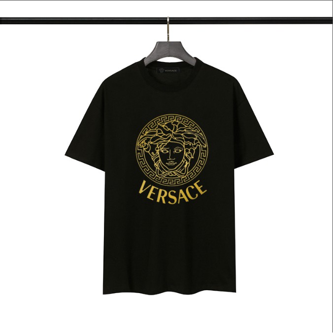 Áo Thun Tay Ngắn Vải Cotton In Chữ Versace Thời Trang