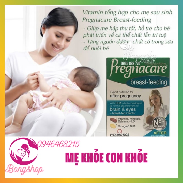 [100% Hàng Auth ] Vitamin Pregnacare Breast feeding – Viên Uống Lợi Sữa Bổ Sung Vitamin Tổng Hợp Sau Sinh Anh 84 viên