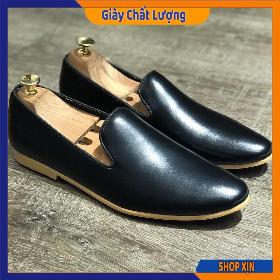 Giày Tây Nam - Giày Lười Nam Đế Vàng Thiết Kế Trơn Đơn Giản Sang Trọng