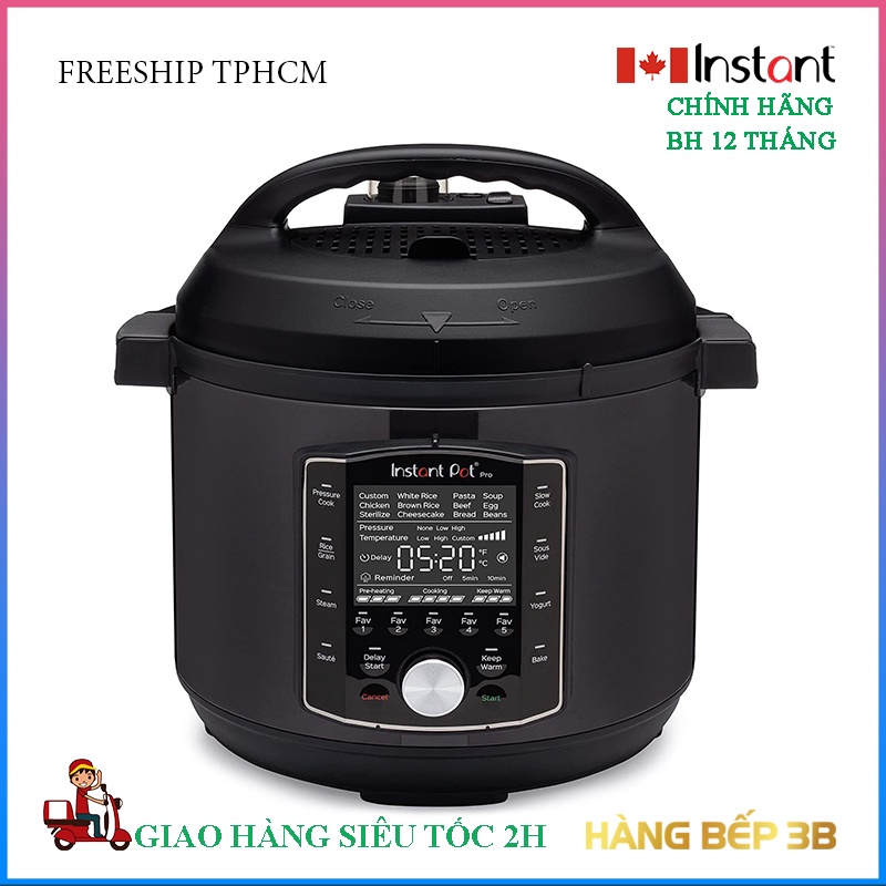 Nồi áp suất đa năng 5.7 lít Instant Pot Pro 60 - 10 chức năng trong 1 - Bảo hành chính hãng 1 năm
