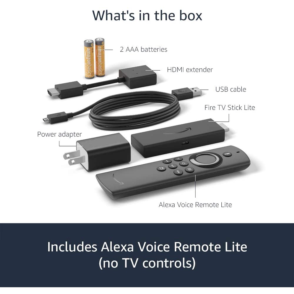 Android TV Box - Amazon Fire TV Stick Lite kèm điều khiển giọng nói Alexa Voice Remote Lite (no TV controls)