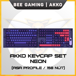 Bộ Keycap AKKO Neon (PBT DoubleShot, ASA profile, 158 nút)