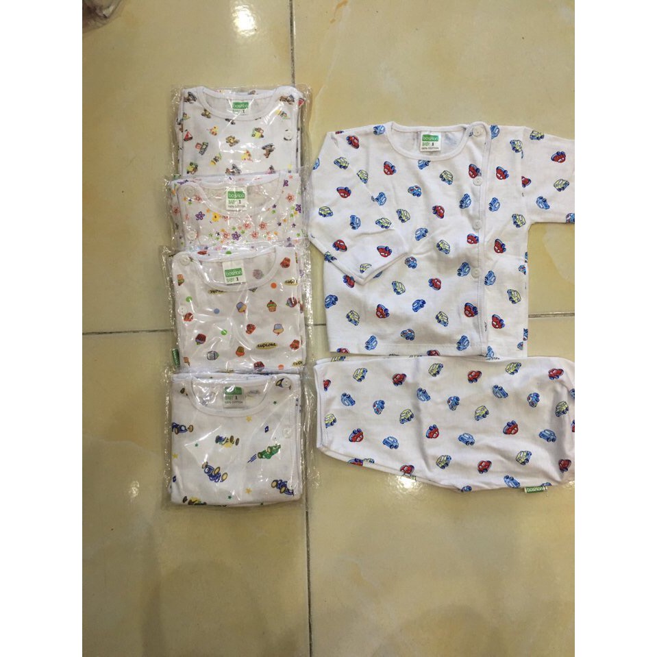 SET 3 BỘ ĐỒ DÀI BOSHON CHO BÉ SƠ SINH SIZE 4-10KG (có cả tay dài và tay ngắn)