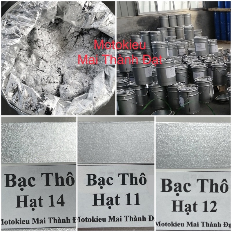 Bạc Thô Bạc Nguyên Chất Chưa Pha 11-12-14-16 ( Sơn oto xe máy ) Đóng lon 1kg và 500gam . MotokieuMaiThànhĐạt