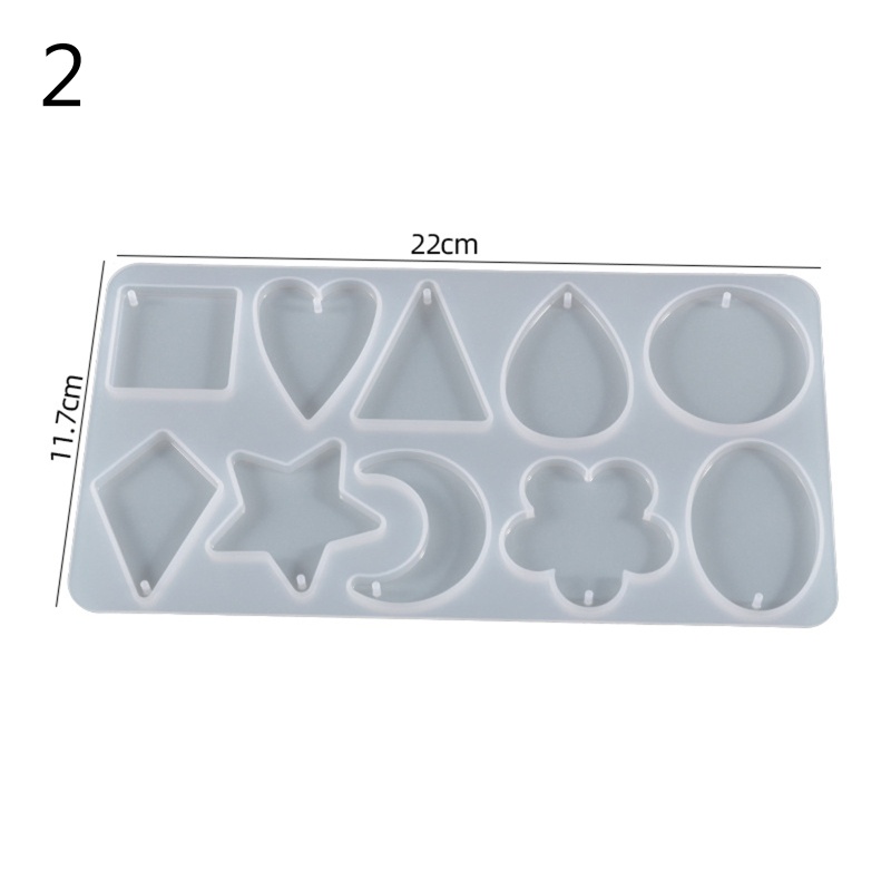 Sa Khuôn Silicone Làm Bông Tai Epoxy Trong Suốt Độc Đáo