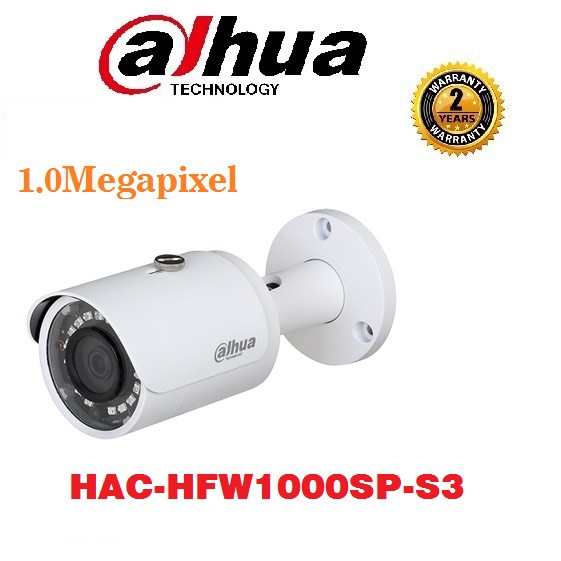 Camera HDCVI/HDTVI/AHD/Analog hồng ngoại 1.0 Megapixel DAHUA HAC-HFW1000SP-S3