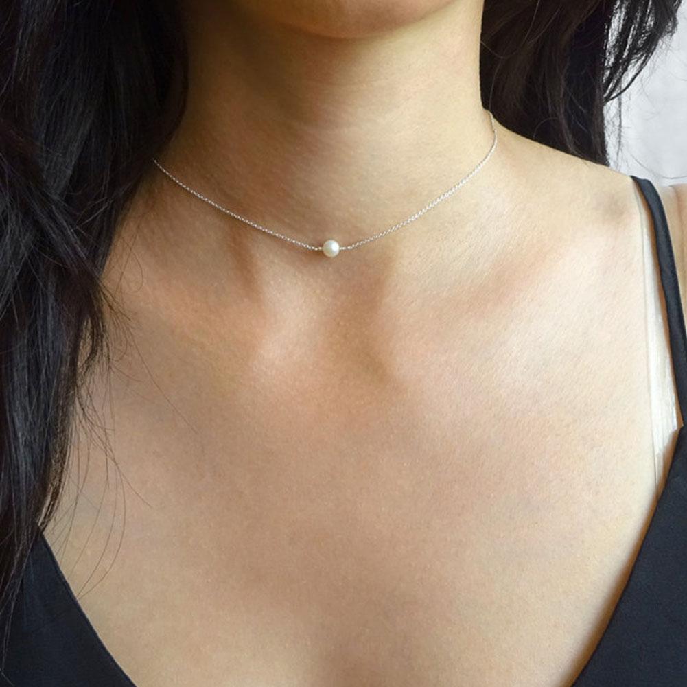 vòng cổ Choker Đính Ngọc Trai Thời Trang Dành Cho Nữ