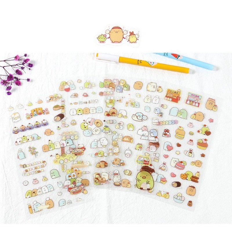 Sticker Chuột Molang 4 mẫu cắt sẵn, chống nước - TamaChan