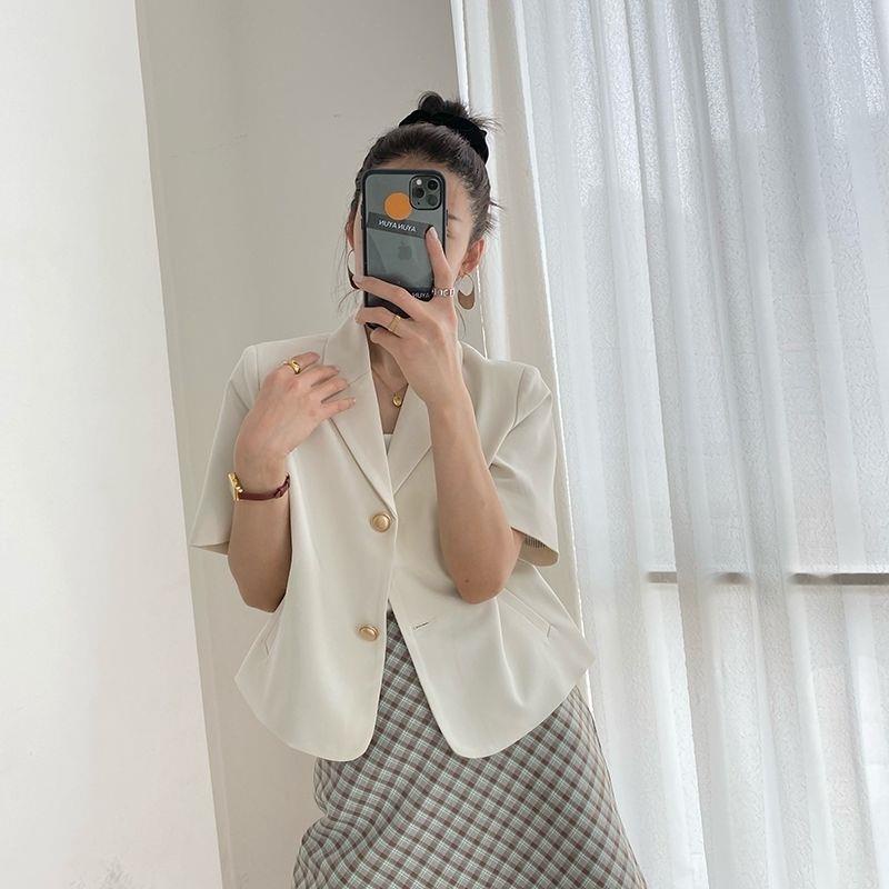 Áo Khoác Vest Mỏng Tay Ngắn Thời Trang Mùa Hè Dành Cho Nữ | BigBuy360 - bigbuy360.vn