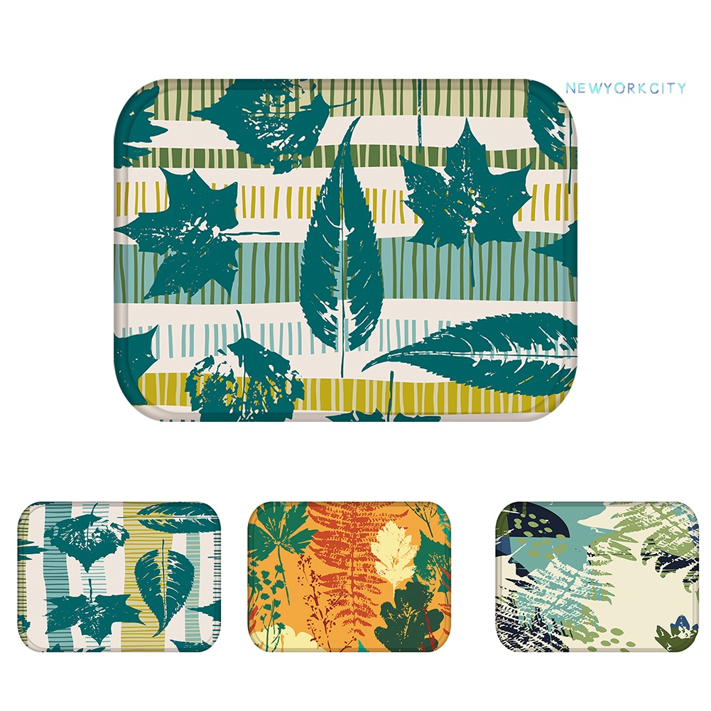 Thảm Chùi Chân Mềm Mại Chống Trượt Hình Chiếc Lá 40x60cm Dành Cho Phòng Khách / Phòng Tắm