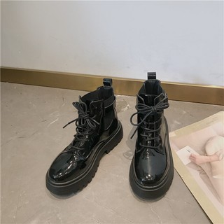 Boot nữ da Yang Mi B02 cột dây cá tính hot trend 2020