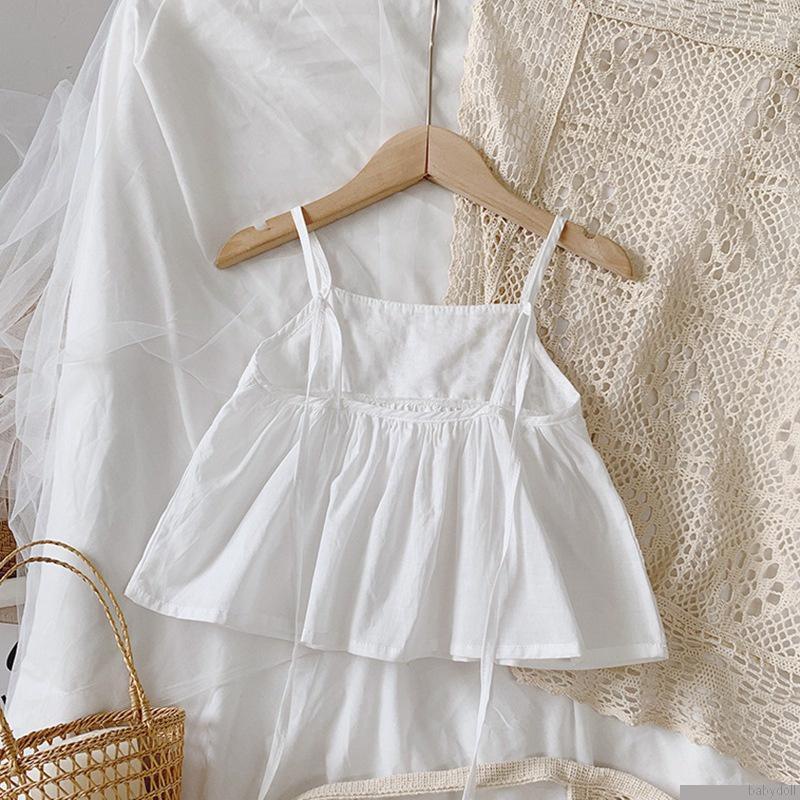 Áo croptop hai dây hở lưng phong cách Hàn Quốc cho bé gái