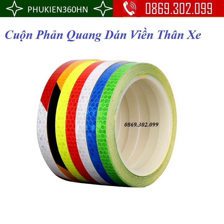 Cuộn Decal Dán Phản Quang Dán Viền Thân Xe