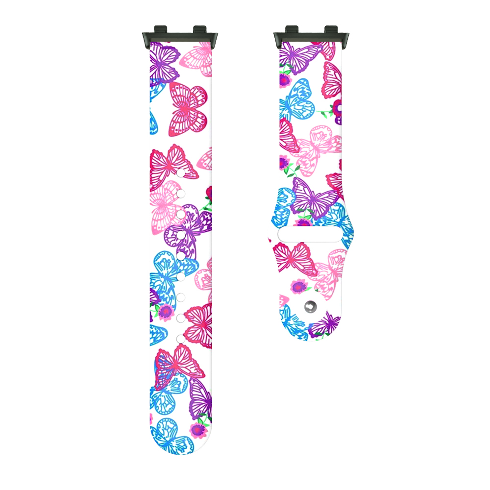 Dây Đeo Tay Silicon Họa Tiết Hoa Thay Thế Cho Đồng Hồ Thông Minh Oppo 41mm / 46mm