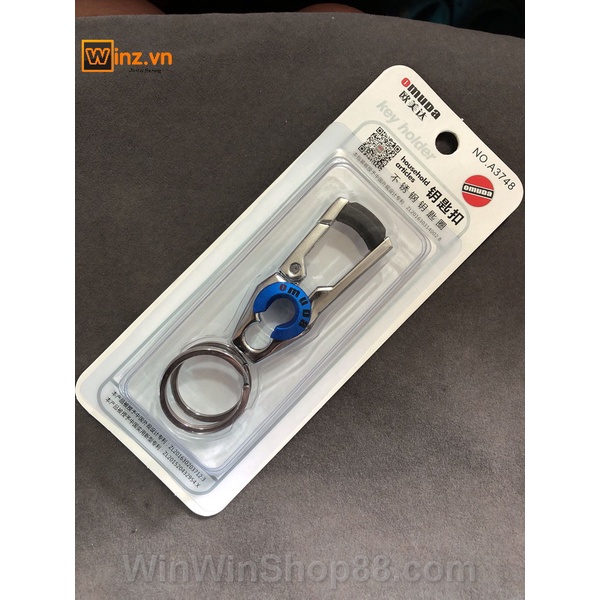 Móc chìa khóa ô tô xe hơi OMUDA chính hãng sang trọng hàng cao cấp lịch lãm cho dân văn phòng thép không gỉ OMUDA A3748