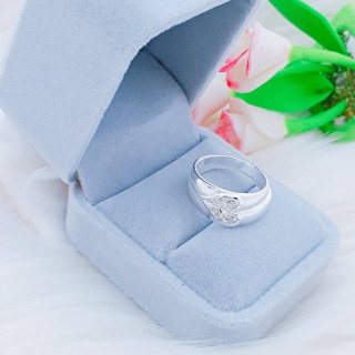NHẪN ĐÔI TRÁI TIM BẠC TA NGUYÊN CHẤT- THJ