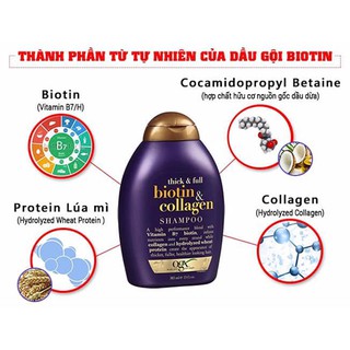 Cặp dầu gội - xả Biotin Collagen Thick & full
