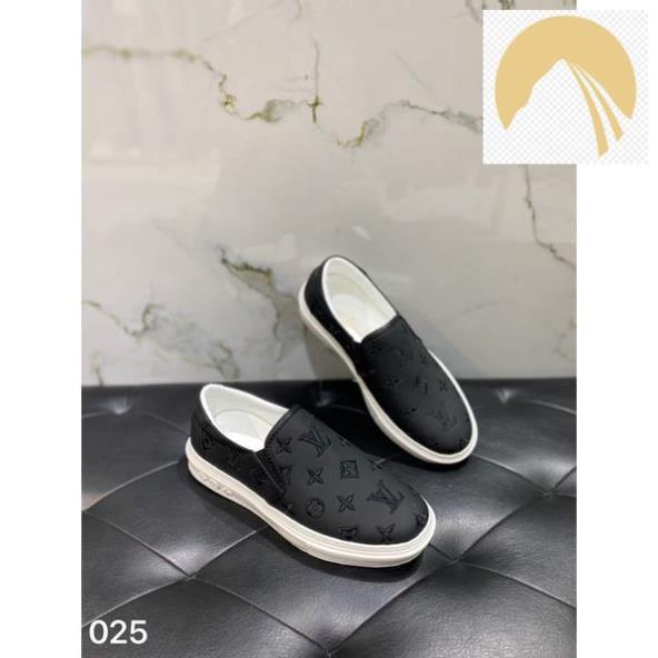 Giầy SLIPON LV NAM - Giày lười LV nam hoạ tiết chìm - Giầy lười LV da dành cho nam mẫu mới 2021