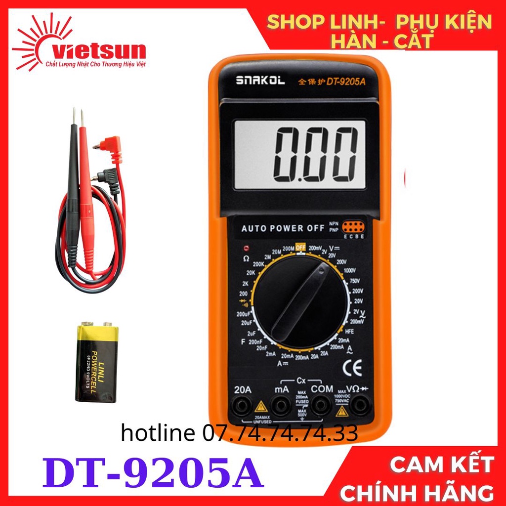 Đồng Hồ Đo Điện Vạn Năng Mã 9205A