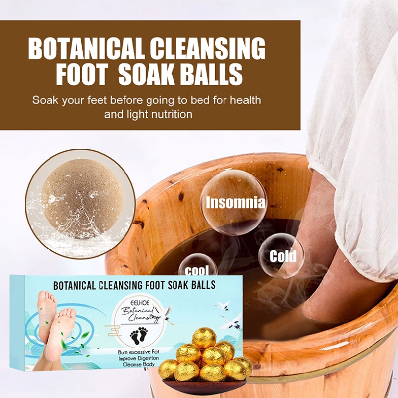 12pcs Botanical Cleansing Foot Soak Balls Herbal Wormwood Foot Bath Care