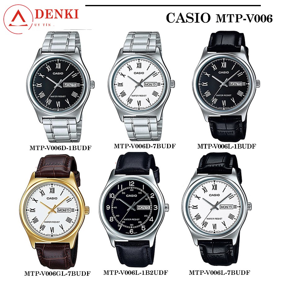 Đồng hồ Nam Casio MTP-V006 chính hãng Anh Khuê - Bảo hành 1 năm - Series MTP-V006D M