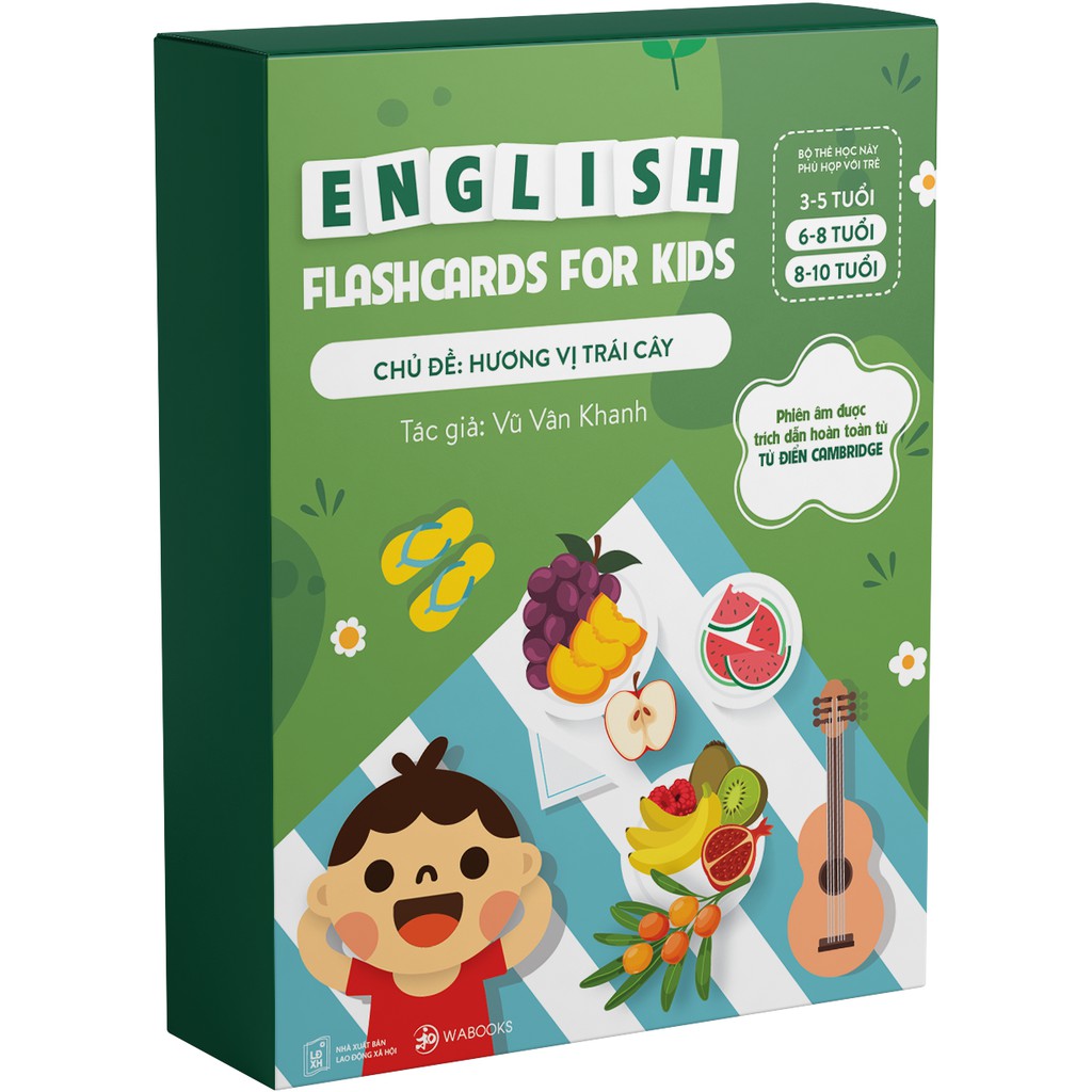 Flashcards Wabooks - Bộ thẻ học Tiếng Anh theo chủ đề cho trẻ 6-10 tuổi - 4 bộ lẻ tùy chọn