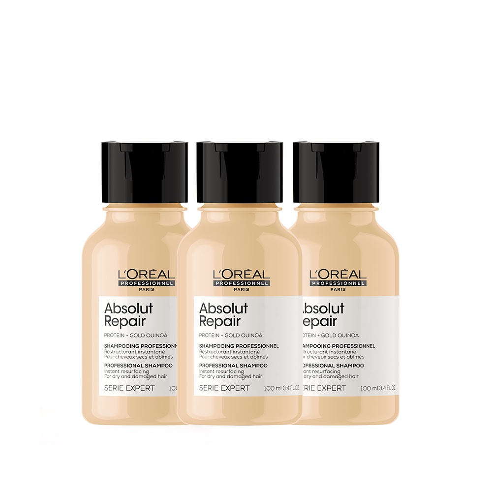 [QUÀ TẶNG KHÔNG BÁN] Combo 3 Dầu gội L'Oréal Professionnel Serie Expert Absolut Repair Gold 100ml