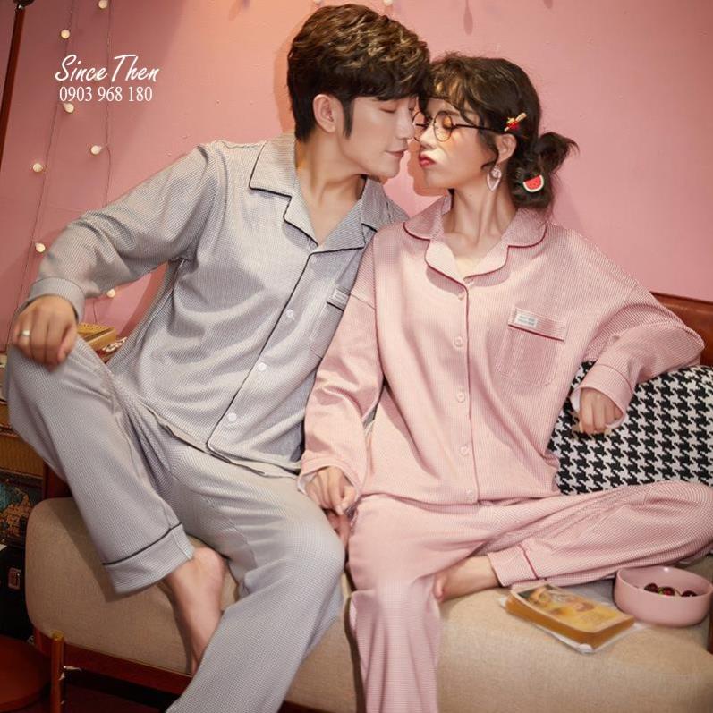 Đồ ngủ đôi nam nữ mặc nhà cho vợ chồng mới cướ, Pyjama dài tay nam nữ đẹp - Since Then !