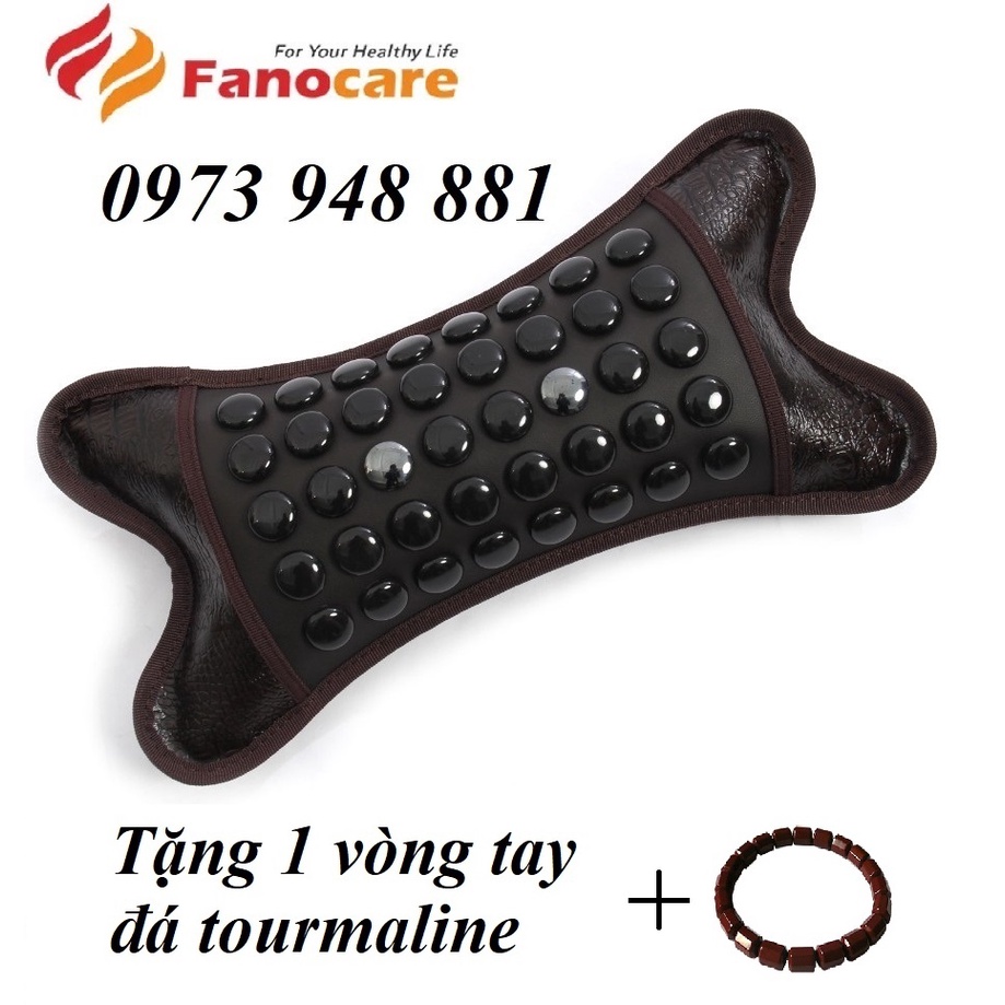Gối đá nhiệt nóng tumaline giảm đau mỏi vai gáy, thoát hoá đốt sống cổ, ngủ ngon giấc loại nhỏ